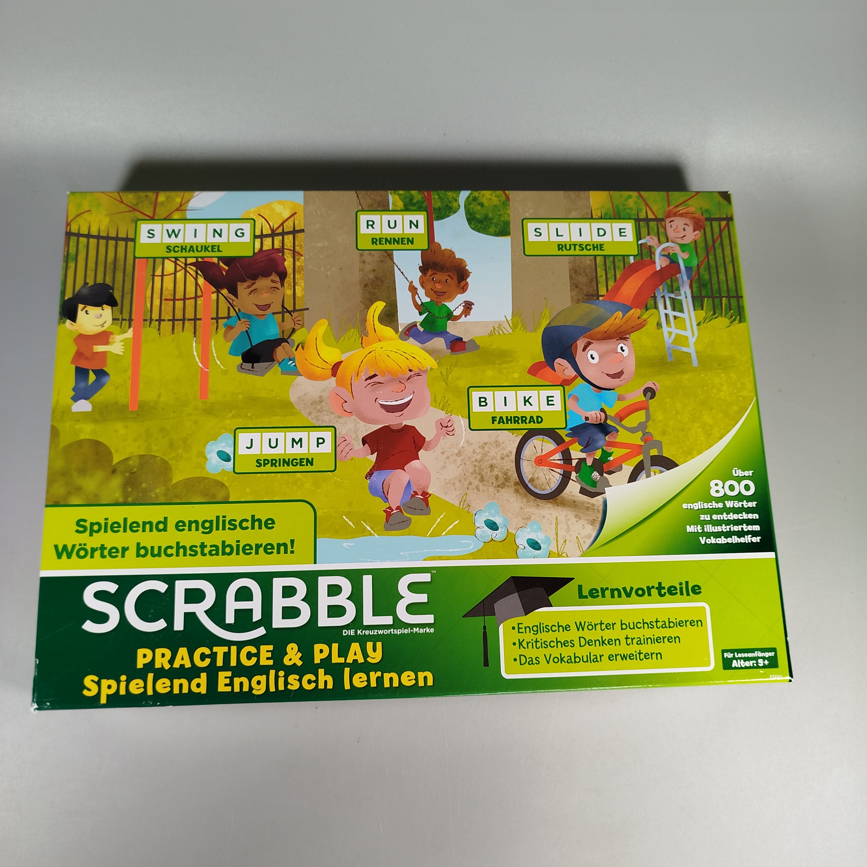 Scrabble Practice & Play Lernspiel Englisch Brettspiel, wie neu